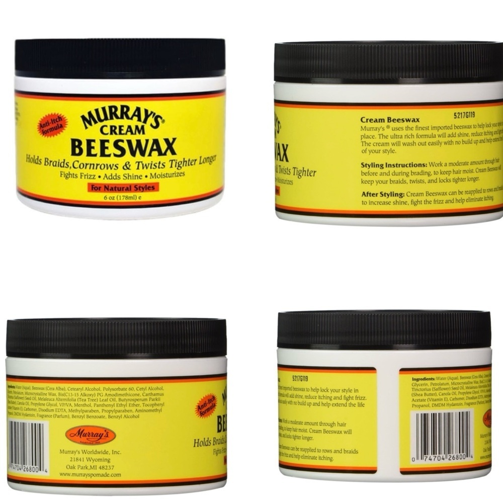 Murray's Beeswax, Cream, 6 oz  New & Sealed Holds Braids and cornrows tighter - Picture 3 of 3